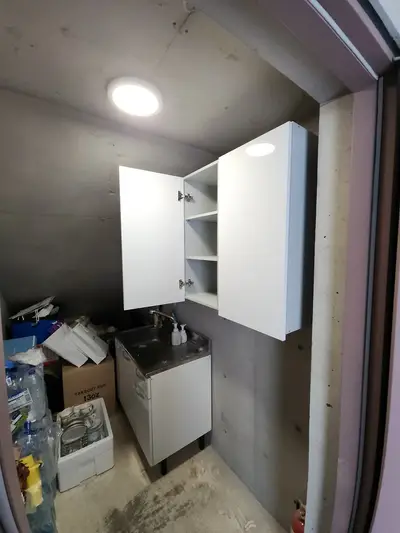 휴게실 싱크대 시공 제작 업체 비용 현장 사진