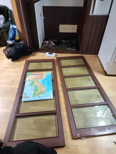 평택안성 현관중문수리 현장 사진